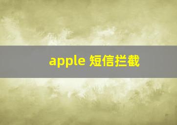 apple 短信拦截